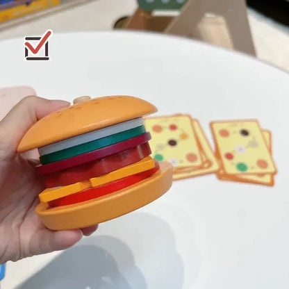Wooden Burger Stacking - Critical Thinking Game