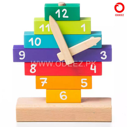 Wooden Clock Construction Puzzle