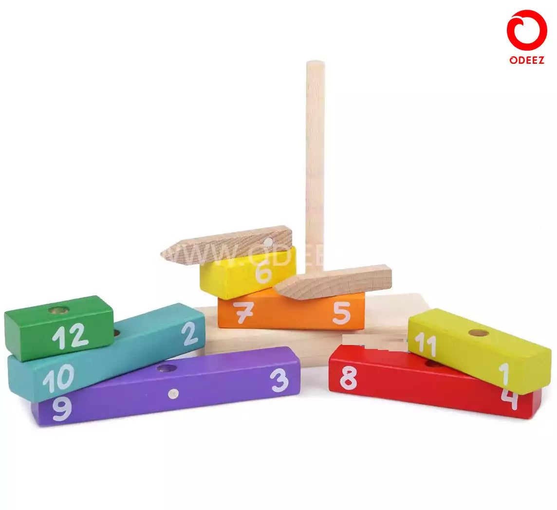 Wooden Clock Construction Puzzle