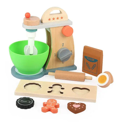 Juego de cocina de madera para hacer harina