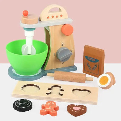 Juego de cocina de madera para hacer harina