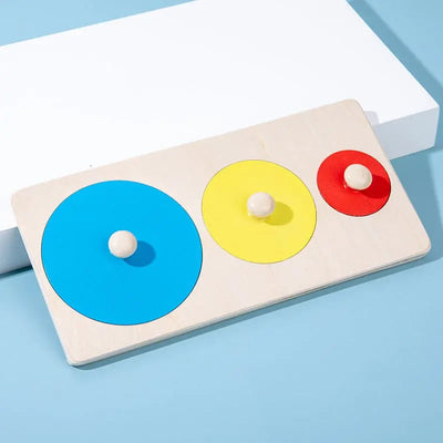 Fidtoy Casse-tête d'apprentissage des formes géométriques – Jouet éducatif Montessori en bois pour tout-petits