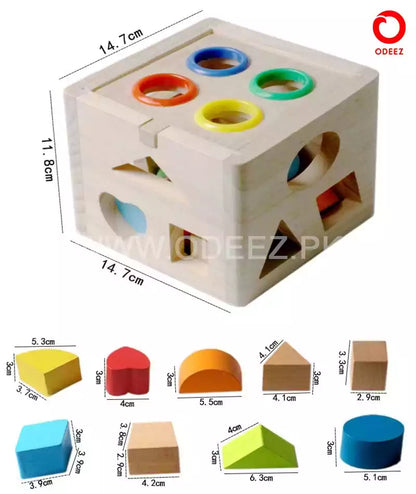 Wooden Hammering and Shape Sorting Box