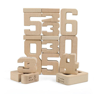 Fidtoy Mini Wooden Numbers Set Montessori Math Toy for Kids