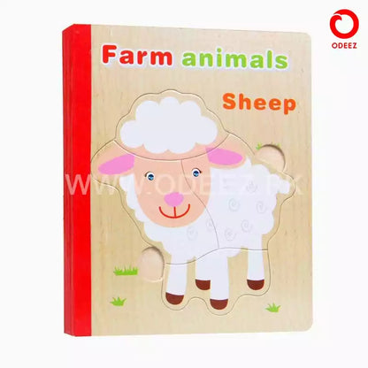 Wooden Puzzle Book for Kids - Random Character
