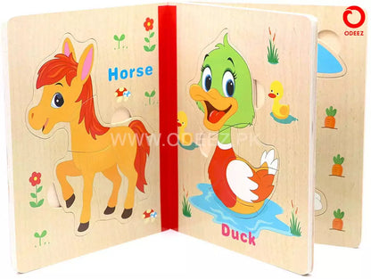 Wooden Puzzle Book for Kids - Random Character