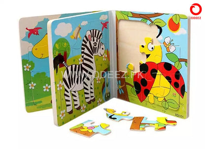 Wooden Puzzle Book for Kids - Random Character