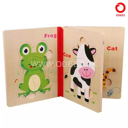 Wooden Puzzle Book for Kids - Random Character