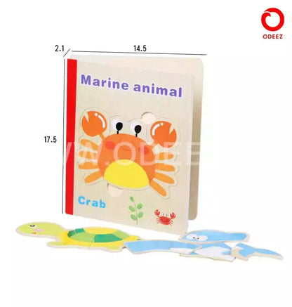 Wooden Puzzle Book for Kids - Random Character