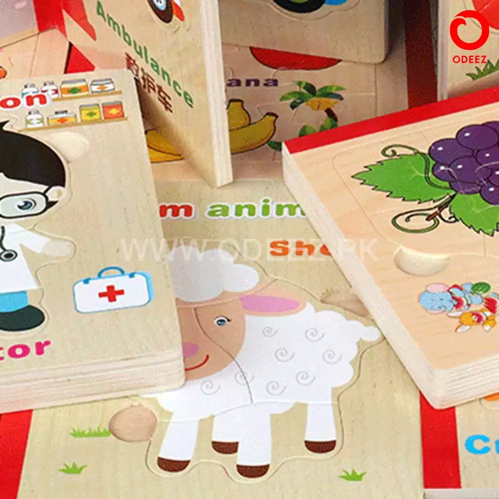 Wooden Puzzle Book for Kids - Random Character