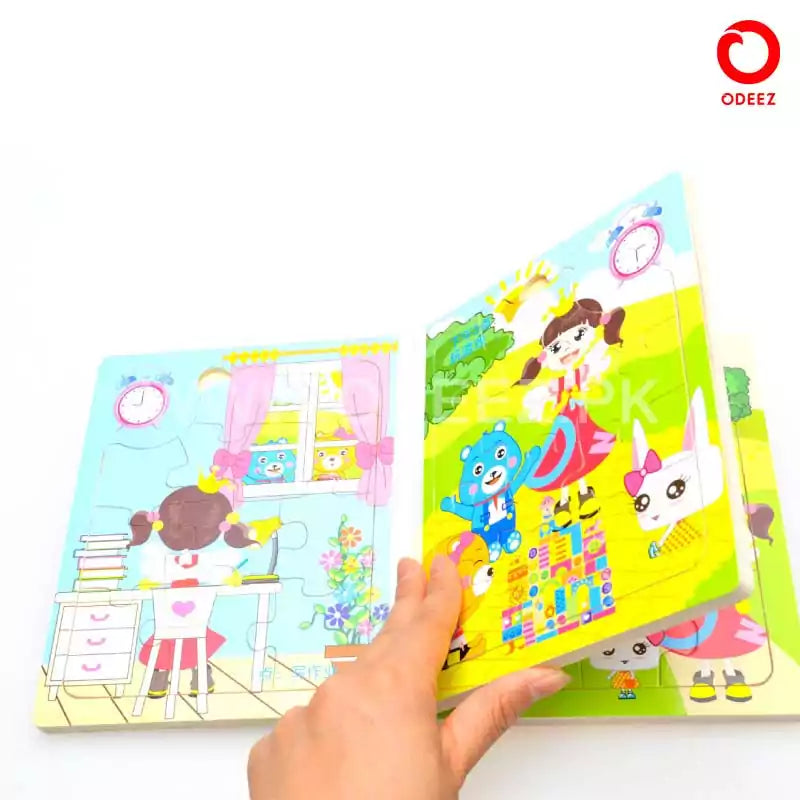 Wooden Puzzle Book for Kids - Random Character