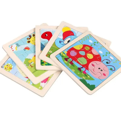 Fidtoy Puzzle en bois Montessori Insectes pour tout-petits – Jouet d'apprentissage éducatif pour les 3 ans et plus