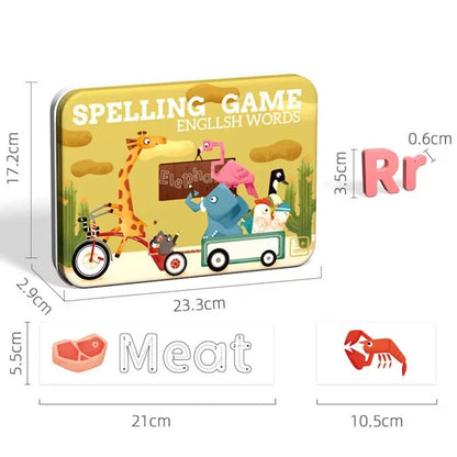 Wooden Spelling Learning Puzzle Cards