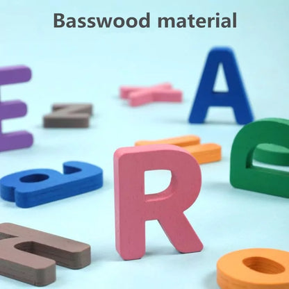 Wooden Spelling Learning Puzzle Cards