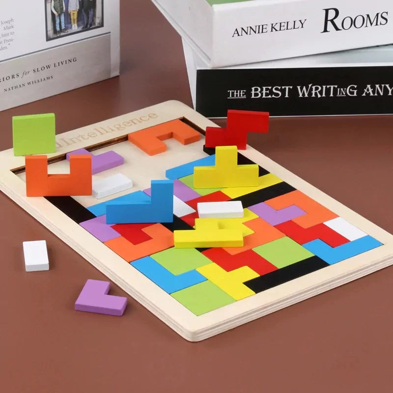 Wooden Tetris Puzzle Board - 194