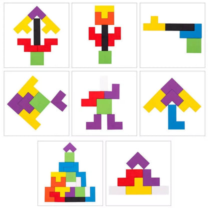 Wooden Tetris Puzzle Board - 194