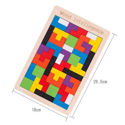 Wooden Tetris Puzzle Board - 194