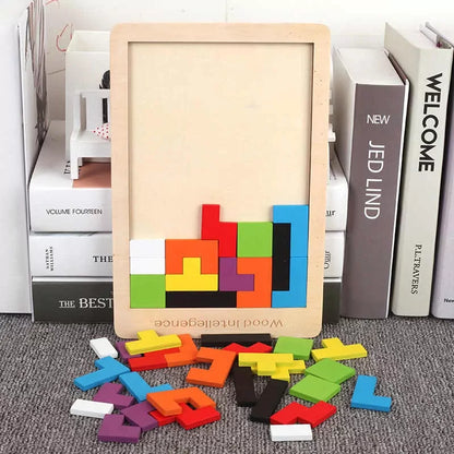 Wooden Tetris Puzzle Board - 194