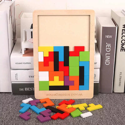 Wooden Tetris Puzzle Board - 194
