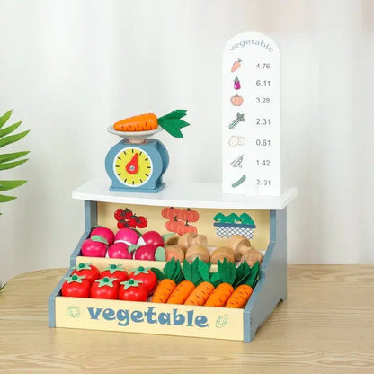 Wooden Vegetable Shop Kids Toy