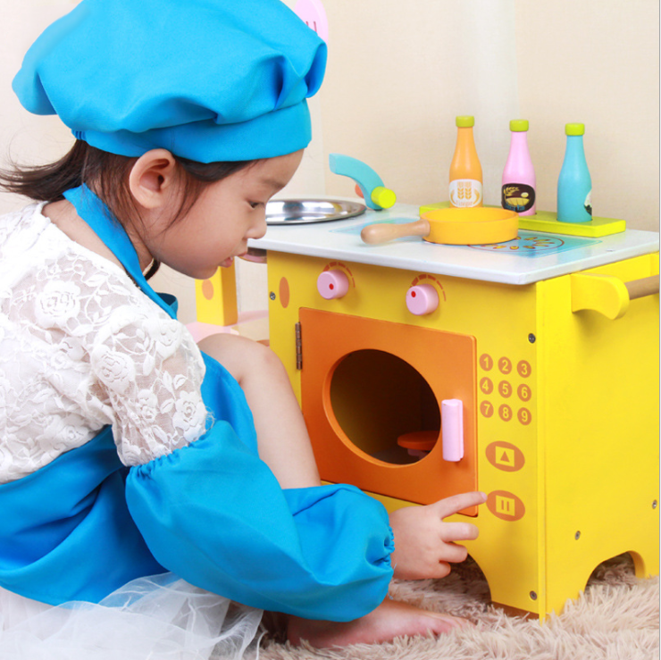 Kitchen wooden set pretend cooking role play toy excellent birthday gift