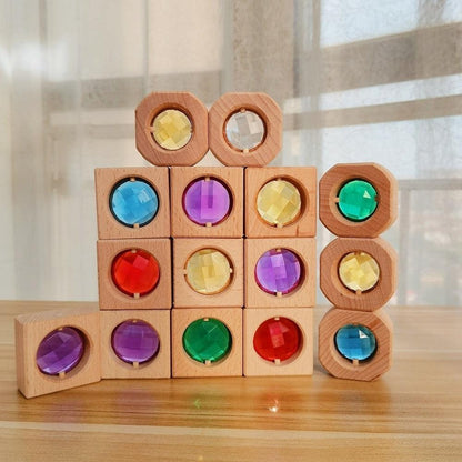 Wooden Gem Blocks