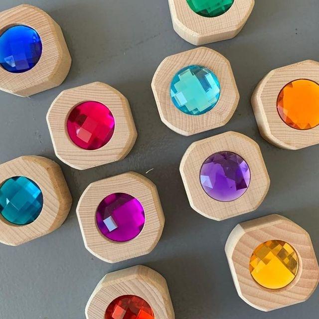 Wooden Gem Blocks