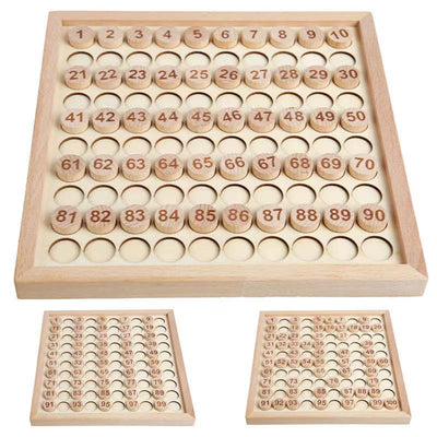 Montessori Wooden Hundred Board - Montessori Educational Toys