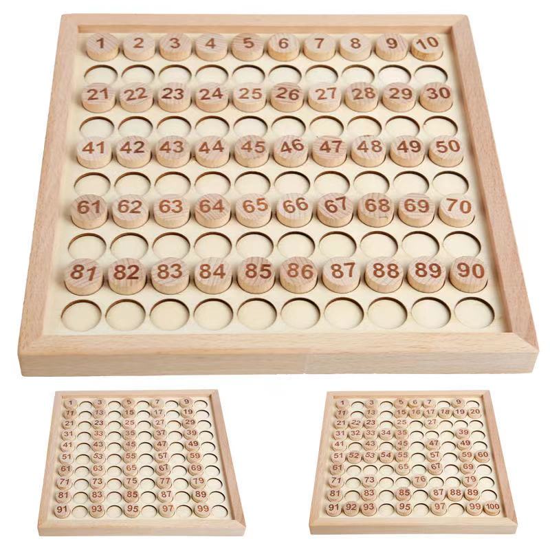 Tablero de Cien Montessori de Madera - Juguetes Educativos Montessori