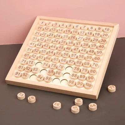 Montessori Wooden Hundred Board - Montessori Educational Toys