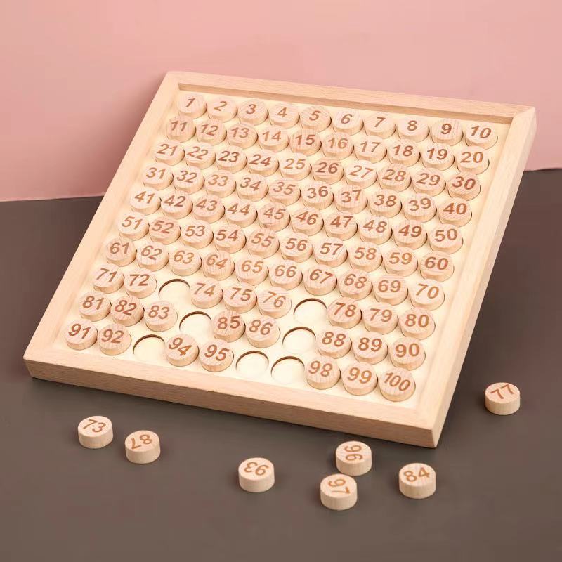 Tablero de Cien Montessori de Madera - Juguetes Educativos Montessori