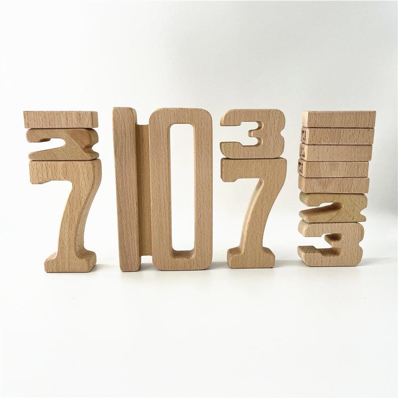 Fidtoy Mini Wooden Numbers Set Montessori Math Toy for Kids