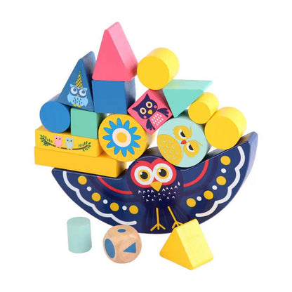 Wooden Owl Balance Game - Fine motor skills toys