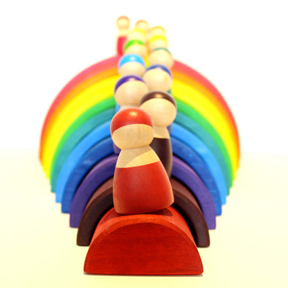 Rainbow Wooden friends - Educational toy