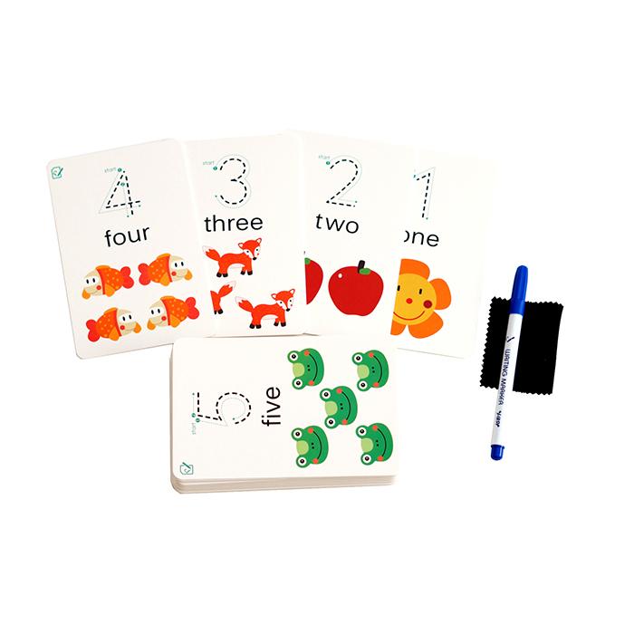 Write and Wipe Activity Cards Letters/Numbers-Fine motor skills toys