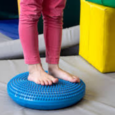 Coussin Sensoriel d'Équilibre pour Enfants avec Picots Tactiles, Disque de Yoga