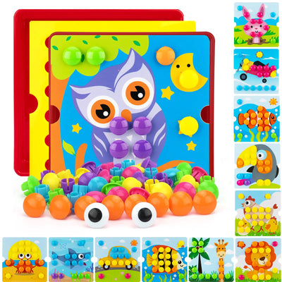Fidtoy Button Art Toy Set Fine Motor Learning Toy
