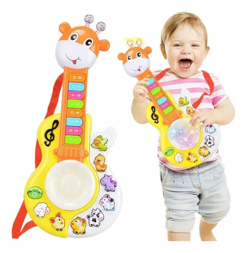 Fidtoy Guitare Musicale Girafe avec Lumières et Sons pour Enfants