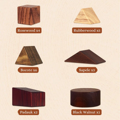 Premium Natural Wood Educational Toy Set