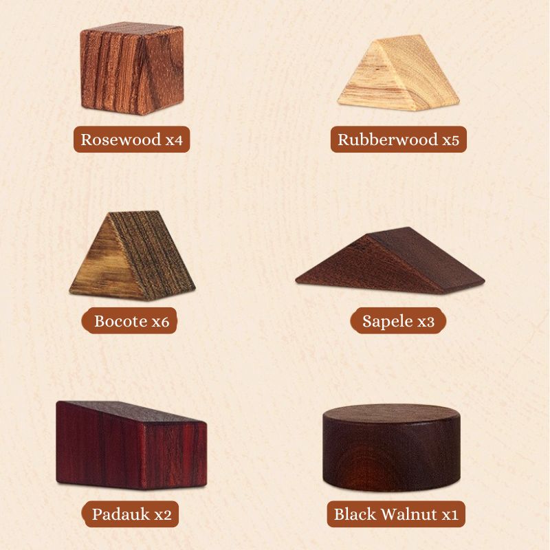 Premium Natural Wood Educational Toy Set