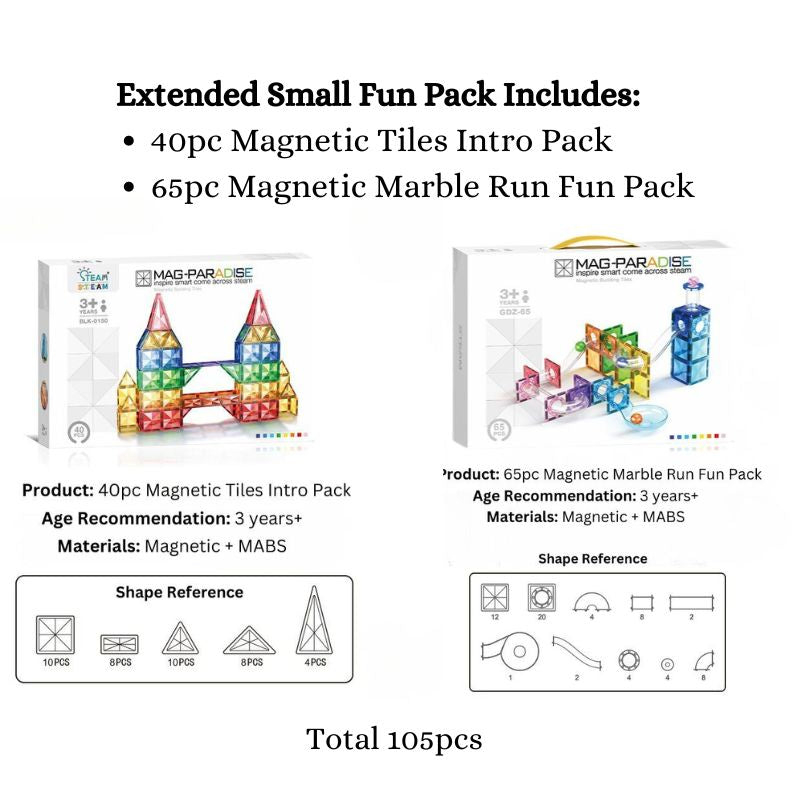 Magnetic Tiles and Marble Run Variety Packs
