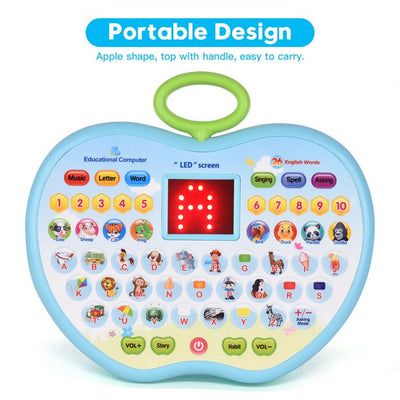 Fidtoy Apple Learning Computer Toy with LED Display for Kids