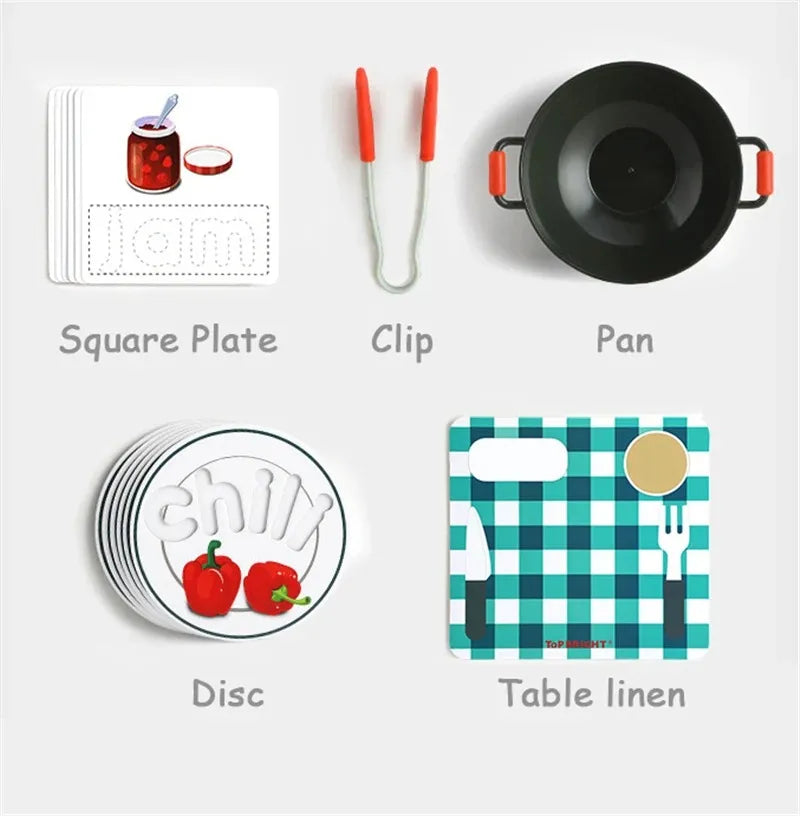 Jouets d'Imitation pour Enfants : Jeu de Cuisine avec Orthographe