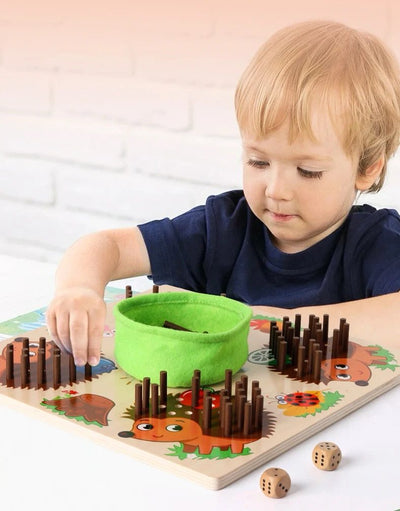 Jeu de maths Hérisson (addition et soustraction) - Jouet mathématique en bois pour les tout-petits et les enfants d'âge préscolaire