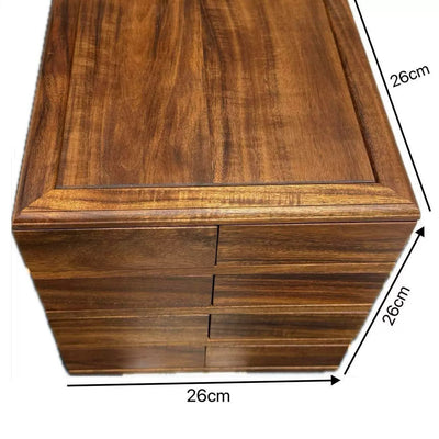 Ultra Multi-Layer Rotating Solid Wood Jewelry Storage Box