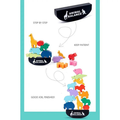 Animal Balancing Game | Wooden Animal Balance | Dinosaur Balancing Game