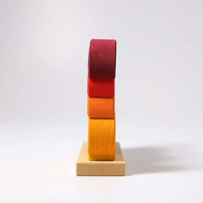 Fidtoy Wooden Moon Stacking Blocks Rainbow Balance Building Toy for Kids