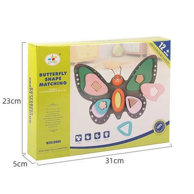 Mariposa de madera para emparejar formas - Juguetes de motricidad fina