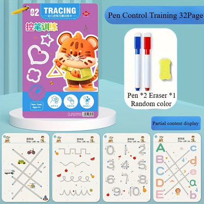 Fidtoy Reusable Magic Practice Notebook for Toddlers – Wipe Clean Writing & Drawing Learning Toy