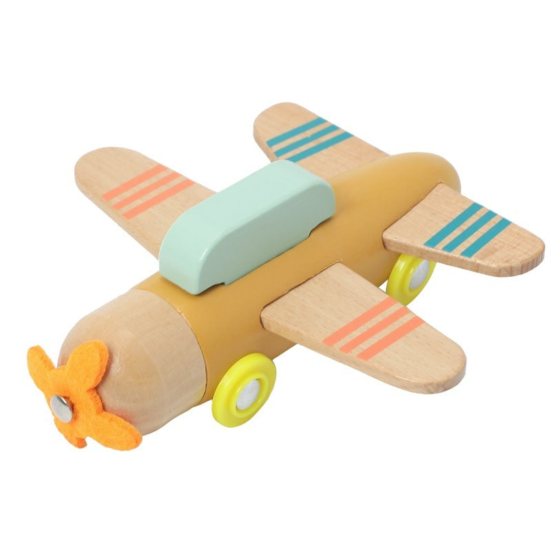 Creative Children's Wooden Small Airplane Toy Puzzle Exercise